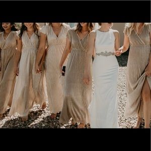 See and Be Seen Gold Maxi Dress